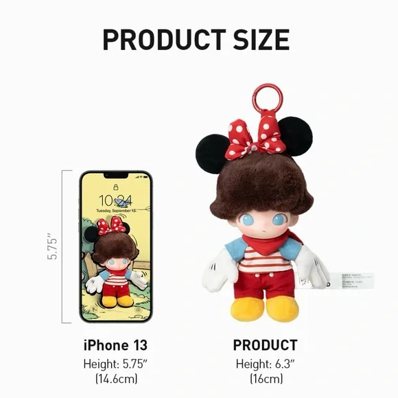 POP MART DIMOO WORLD x DISNEY Series Vinyl Plush Keychain - Daisy’s Gift - Picture 6 of 7